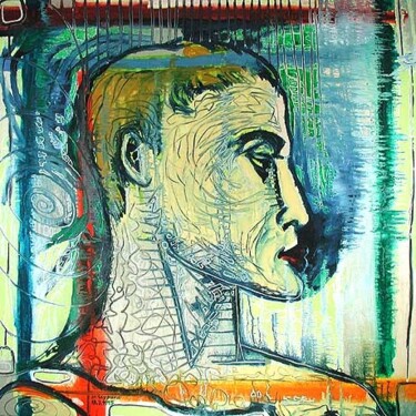 Malerei mit dem Titel "ID 558 Human being…" von Stanislaus Szypura (Stacho), Original-Kunstwerk