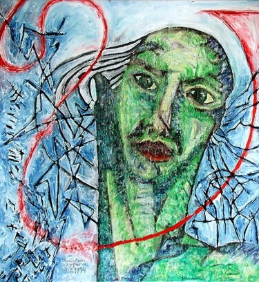 Malerei mit dem Titel "ID 346 Human being…" von Stanislaus Szypura (Stacho), Original-Kunstwerk