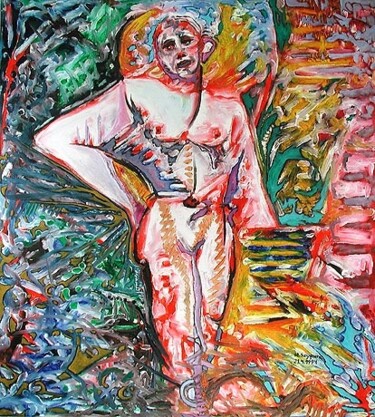 Malerei mit dem Titel "ID 312 Human being…" von Stanislaus Szypura (Stacho), Original-Kunstwerk