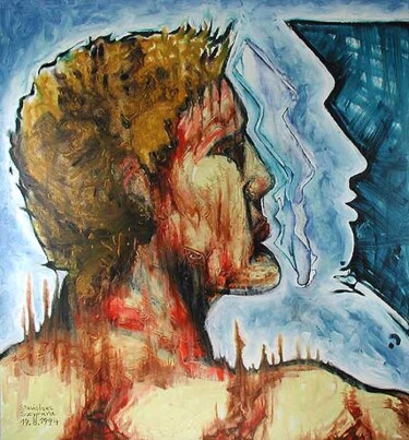 Painting titled "ID 402 Human being…" by Stanislaus Szypura (Stacho), Original Artwork