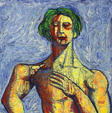 Malerei mit dem Titel "ID 610 Human being…" von Stanislaus Szypura (Stacho), Original-Kunstwerk