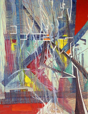 Malerei mit dem Titel "ID 725  Abstrakte L…" von Stanislaus Szypura (Stacho), Original-Kunstwerk