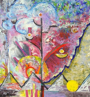 Malerei mit dem Titel "ID 665 Abstraktion" von Stanislaus Szypura (Stacho), Original-Kunstwerk