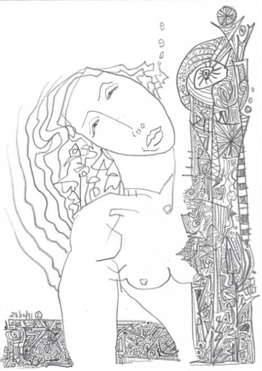 Zeichnungen mit dem Titel "ID 3643_E Drawings…" von Stanislaus Szypura (Stacho), Original-Kunstwerk