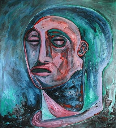 Malerei mit dem Titel "ID 330 Human being…" von Stanislaus Szypura (Stacho), Original-Kunstwerk