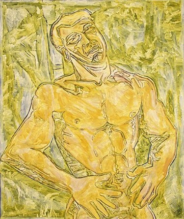 Malerei mit dem Titel "ID 327 Human being…" von Stanislaus Szypura (Stacho), Original-Kunstwerk