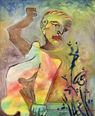 Malerei mit dem Titel "ID 236 Human being…" von Stanislaus Szypura (Stacho), Original-Kunstwerk