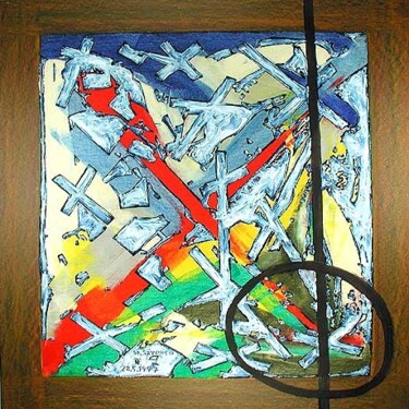 Painting titled "ID 1143 Abstraktion" by Stanislaus Szypura (Stacho), Original Artwork