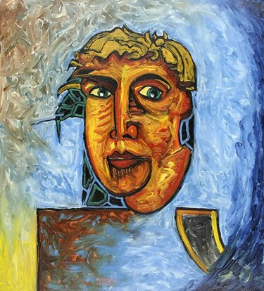 Malerei mit dem Titel "ID 247 Human being…" von Stanislaus Szypura (Stacho), Original-Kunstwerk