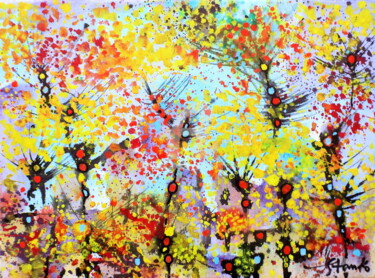 Peinture intitulée "Lonely trees-XVIII" par Stanislav Bojankov, Œuvre d'art originale, Acrylique