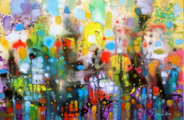 Pintura intitulada "Just rainy-XXXVIII" por Stanislav Bojankov, Obras de arte originais, Acrílico