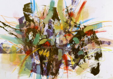 Malerei mit dem Titel "Improvisation-30" von Stanislav Bojankov, Original-Kunstwerk, Acryl