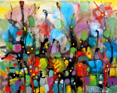 Malarstwo zatytułowany „Just rainy-LXXIII” autorstwa Stanislav Bojankov, Oryginalna praca, Akryl