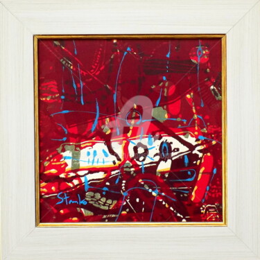 绘画 标题为“Abstract-II(illumin…” 由Stanislav Bojankov, 原创艺术品, 颜料 安装在纸板上