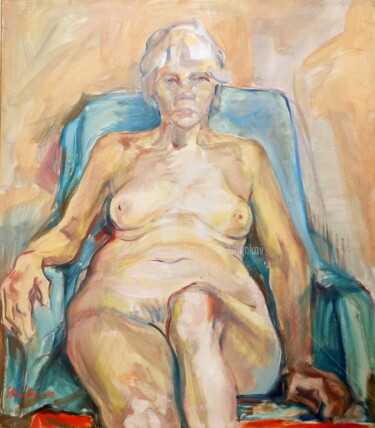 Painting titled "A lady" by Stanislav Bojankov, Original Artwork, Oil