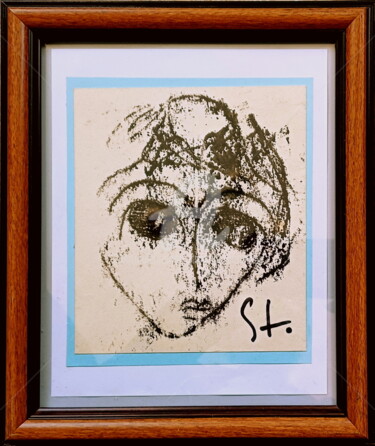 Zeichnungen mit dem Titel "Portrait-1" von Stanislav Bojankov, Original-Kunstwerk, Tinte