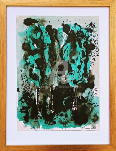 Tekening getiteld "Trees-I" door Stanislav Bojankov, Origineel Kunstwerk, Inkt