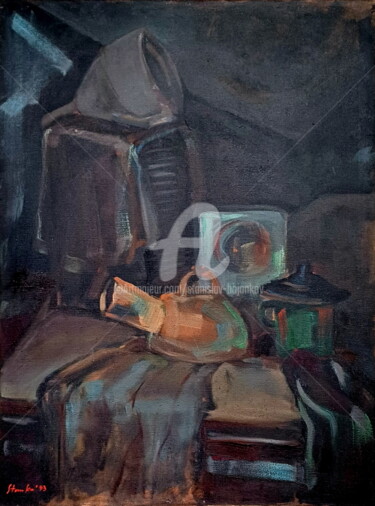 Schilderij getiteld "Still life-I" door Stanislav Bojankov, Origineel Kunstwerk, Olie