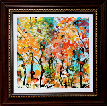 Картина под названием "Seasons-autumn" - Stanislav Bojankov, Подлинное произведение искусства, Акрил
