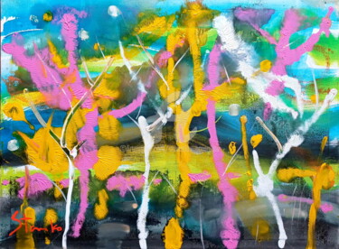 Картина под названием "Abstract forest-II" - Stanislav Bojankov, Подлинное произведение искусства, Акрил