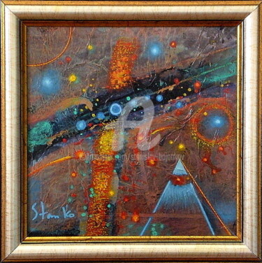 Painting titled "Abstract-V" by Stanislav Bojankov, Original Artwork, Acrylic