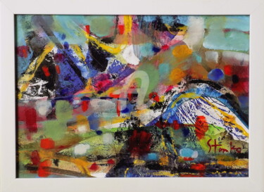 Pittura intitolato "Abstract landscape-X" da Stanislav Bojankov, Opera d'arte originale, Acrilico