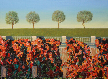 Картина под названием "Петергоф. Осень." - Stanislav Dulatov, Подлинное произведение искусства, Темпера