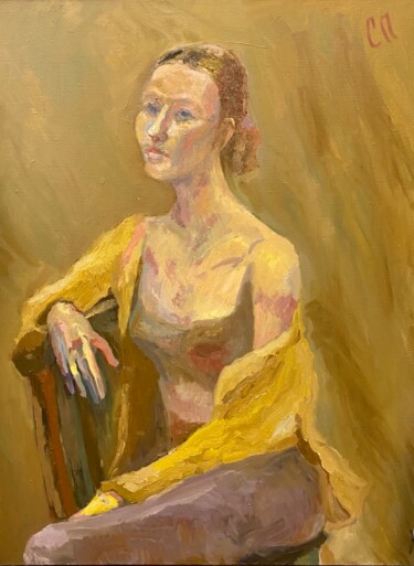 Schilderij getiteld "Таня" door Stanislav Polikarpov, Origineel Kunstwerk, Olie