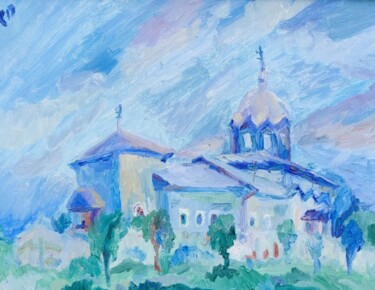 Картина под названием "Церковь Михаила Арх…" - Станислав Поликарпов, Подлинное произведение искусства, Масло