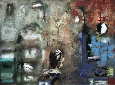 Painting titled "Loneliness and the…" by Stanislav Yushkov, Original Artwork, Encaustic Mounted on Wood Stretcher frame