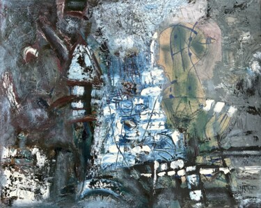 Pittura intitolato "A quiet conversation" da Stanislav Yushkov, Opera d'arte originale, Olio Montato su Pannello di legno