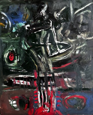 Schilderij getiteld "Scream" door Stanislav Yushkov, Origineel Kunstwerk, Olie