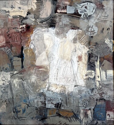 Картина под названием "Humility" - Stanislav Yushkov, Подлинное произведение искусства, Энкаустический Установлен на Деревян…