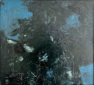 Painting titled "Abyss" by Stanislav Yushkov, Original Artwork, Encaustic Mounted on Wood Panel