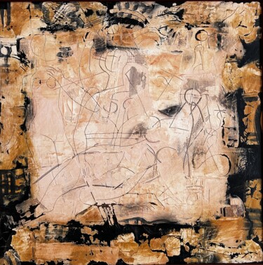 Painting titled "Women" by Stanislav Yushkov, Original Artwork, Encaustic Mounted on Wood Panel