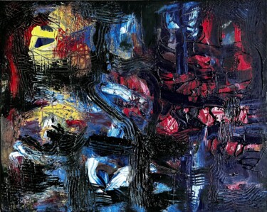 Картина под названием "Fireworks" - Stanislav Yushkov, Подлинное произведение искусства, Масло Установлен на Деревянная рама…