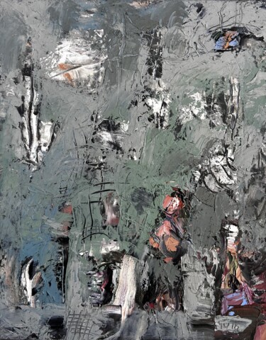 Картина под названием "Birch Trail" - Stanislav Yushkov, Подлинное произведение искусства, Масло Установлен на Деревянная ра…