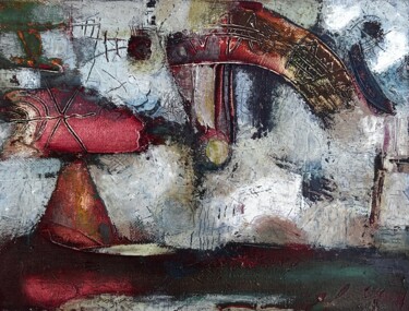 Pintura titulada "Splitting" por Stanislav Yushkov, Obra de arte original, Encáustico Montado en Bastidor de camilla de made…