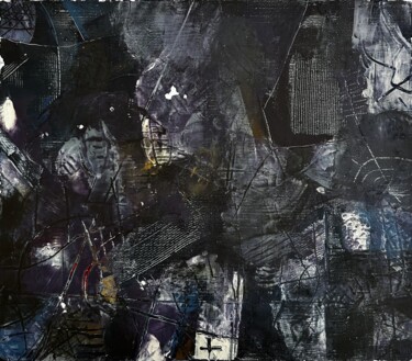 Картина под названием "Darkness" - Stanislav Yushkov, Подлинное произведение искусства, Энкаустический Установлен на Деревян…