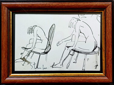Zeichnungen mit dem Titel "Nudes" von Stanislav Bojankov, Original-Kunstwerk, Tinte