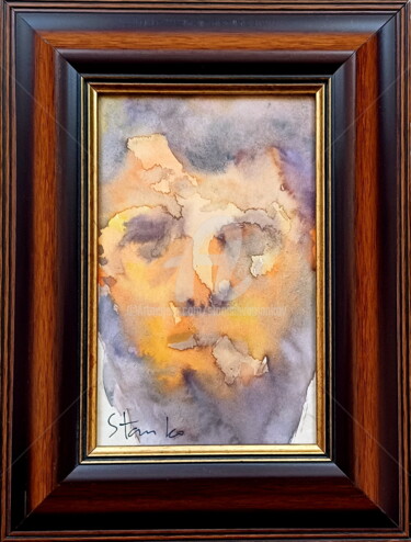 Malerei mit dem Titel "Portrait-2" von Stanislav Bojankov, Original-Kunstwerk, Aquarell