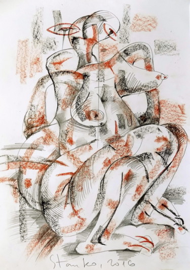 Act-VII Dibujo titulada "Act-VII" por Stanislav Bojankov, Obra de arte original, Carbón