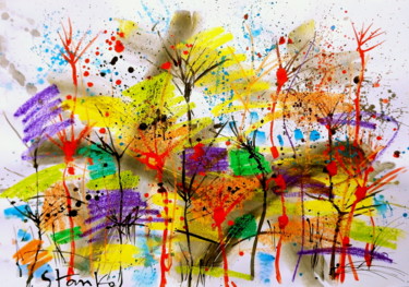 Landscaping on Jazz-XCVI Painting titled "Landscaping on Jazz…" by Stanislav Bojankov, Original Art, Acrylic