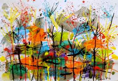 Landscaping on Jazz-XCVIII Peinture intitulée "Landscaping on Jazz…" par Stanislav Bojankov, Œuvre d'art originale, Acrylique