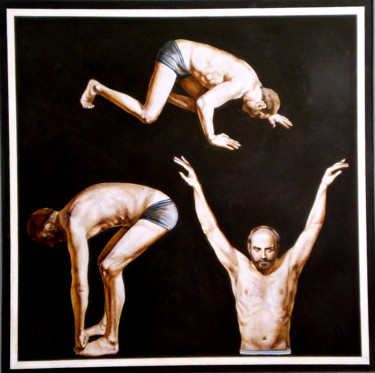 Triple Portrait-II,The PKF Grant,2003,New York Ζωγραφική με τίτλο "Triple Portrait-II,…" από Stanislav Bojankov, Αυθεντικά έργα τέχνης, Ακρυλικό
