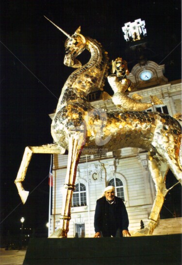 Scultura intitolato "La Comédie Mytholog…" da Stanko Kristic, Opera d'arte originale, Metalli