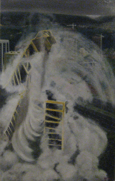 Pittura intitolato "The Pacific Palisad…" da Stanley Mishkin, Opera d'arte originale, Olio