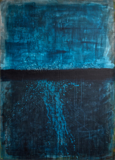 Malerei mit dem Titel "blue mood" von Stanley Zinser, Original-Kunstwerk, Acryl