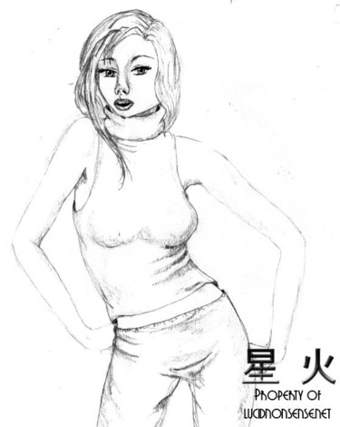 Drawing titled "Pose" by Lisa Morgan, Original Artwork
