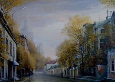 Картина под названием "Поварская ул. Осень." - Aleksandr Starodubov, Подлинное произведение искусства